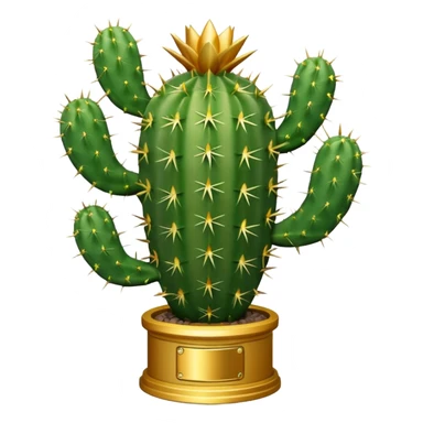 golf trophy cactus sticker