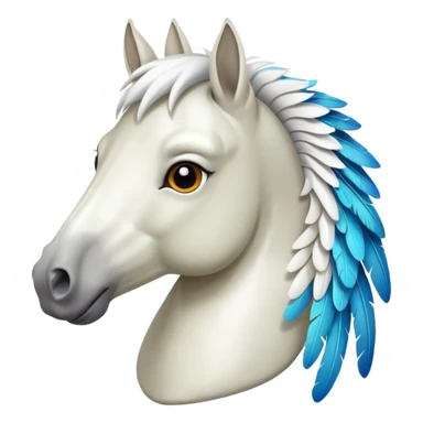 Pegasus. Combine these two emojis 🐎 and 🪽 sticker