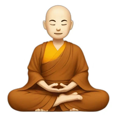 Meditation monk Zen Buddhism sticker