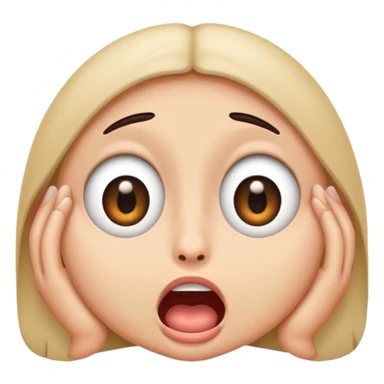 Rolling eyes with mouth sticker