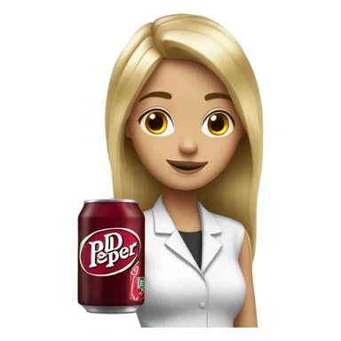 dirty blonde girl with Dr Pepper sticker
