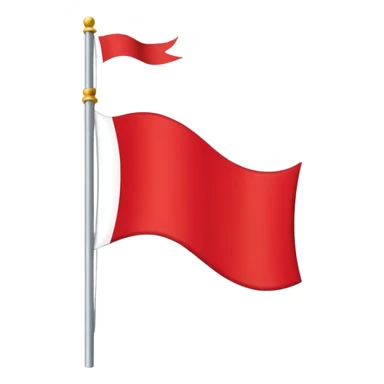 “Emoji-style red waving castle flag, flat clean lines, simple heraldic shape, no castle shown.” sticker