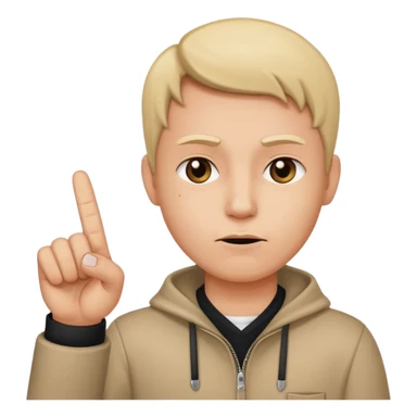 A dude doing a middle finger  sticker