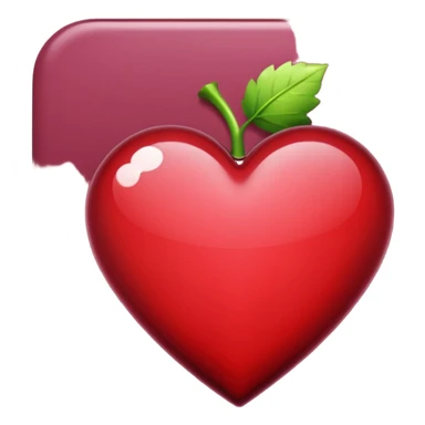 Corazón de color vino tinto sticker