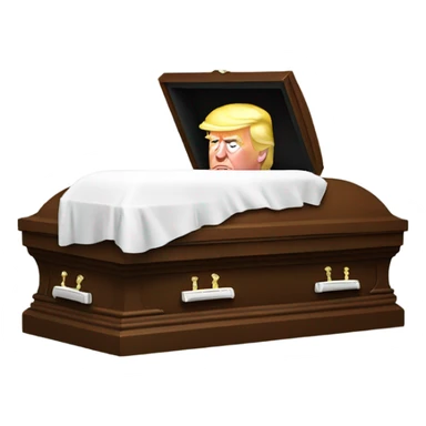 Donald trump in a casket  sticker