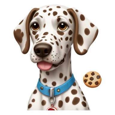 Brown Dalmatian and cookies sticker