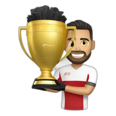 sergio romero goalkeeper holding libertadores cup sticker