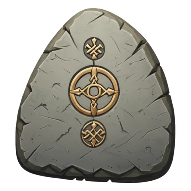 rune stone with mystical symbols sticker