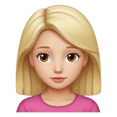 Girl blond long hars BRown eis sticker