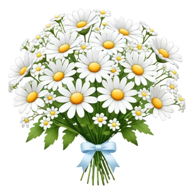 daisy and babies breath bouquet  sticker
