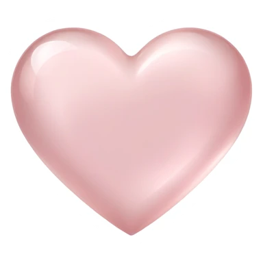 Rose quartz heart with soft pink color and smooth polished surface showing gentle translucency sticker