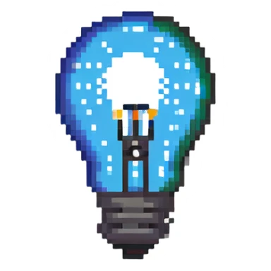 LED light bulb glowing sticker