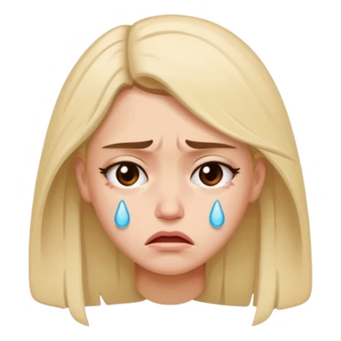 woman both sad and angry sticker