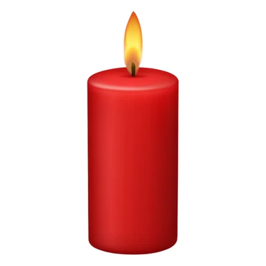 Decorative Wax Candle red sticker