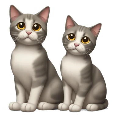 Dos gatitos abrazados sticker