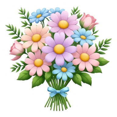 Pastel flower bouquet  sticker