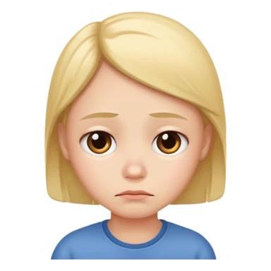 Cute sad face sticker