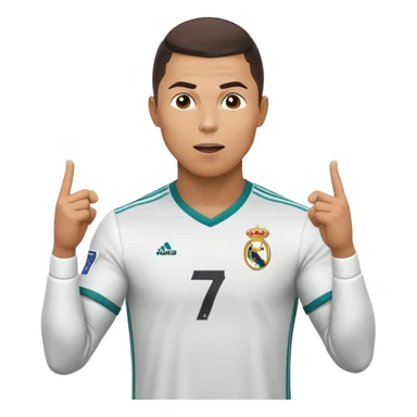 Ronaldo doing his famous "Siu" celebration pose sticker