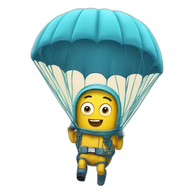 Bob l'éponge qui fait du parachute sticker