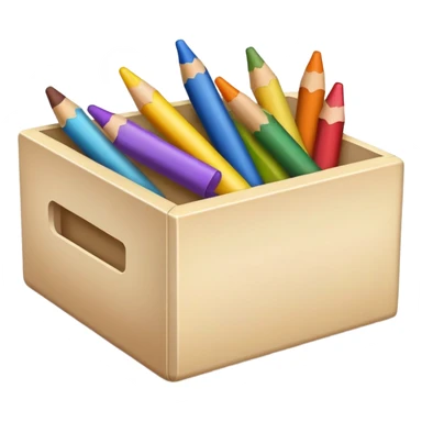 Box of crayons with different colors sticker