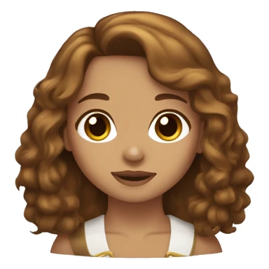 brown hair girl with brown eyes and her gold haired cocker spaniel  sticker