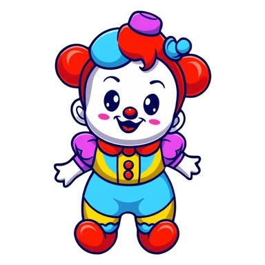 Circus Baby from Five Nights at Freddy's Sister Location, clown girl animatronic sticker