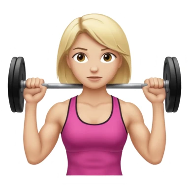 gym chica rubia pesas sticker