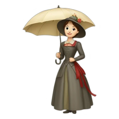 Pénélope Comtesse, avec un parapluie sticker