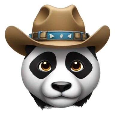 Panda with cowboy hat  sticker