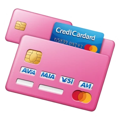 credit card pink point of sale sticker