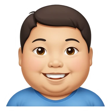 fat asian kid sticker