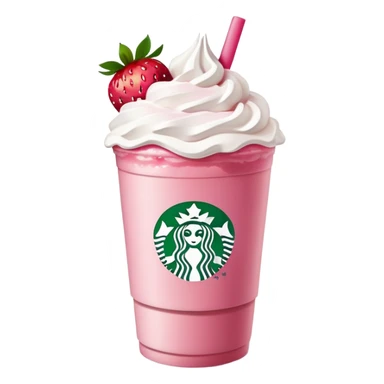 Starbucks drink that is pink with strawberries  sticker