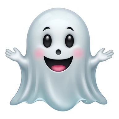 cute creepy smiley ghost sticker