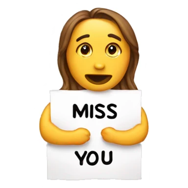 I miss you sticker