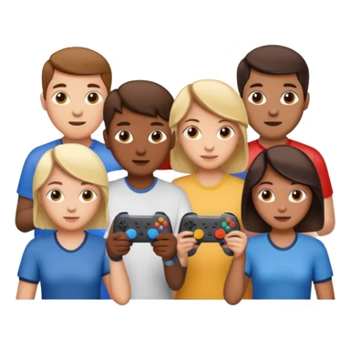 game controller for multiplayer session with people sticker