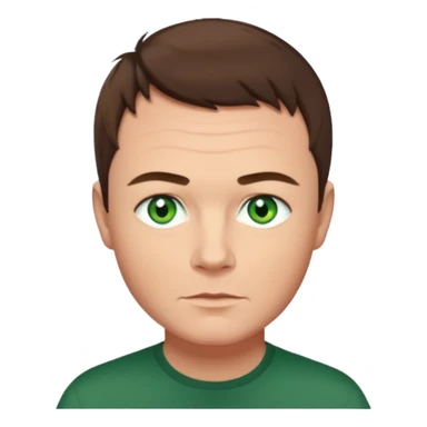 Tony Mortimer with green eyes sticker