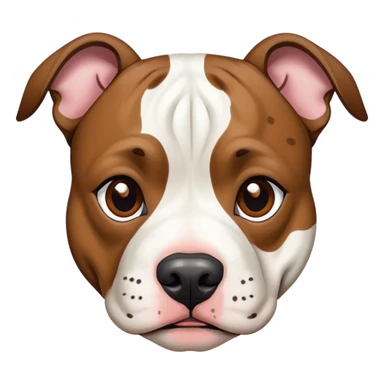 Brindle Pitbull with white fur and brown spots  sticker