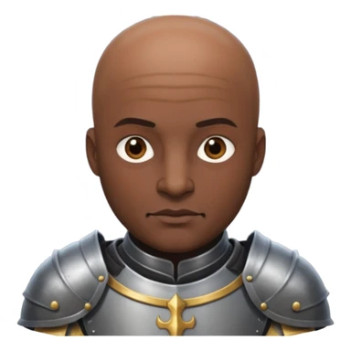bald knight with dark skin  sticker