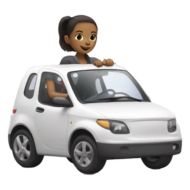Electric Car with girl in it sticker