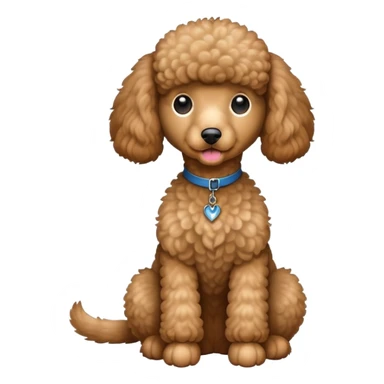 Super Skinny Light Brown Poodle Sitting sticker