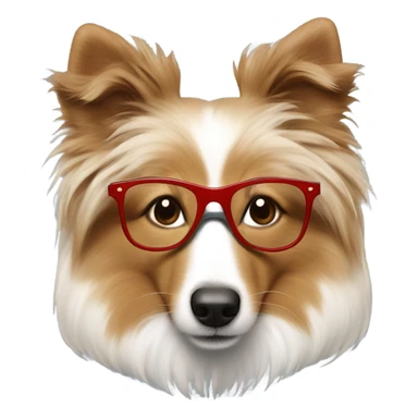 shetland sheepdog with cool glasses sticker