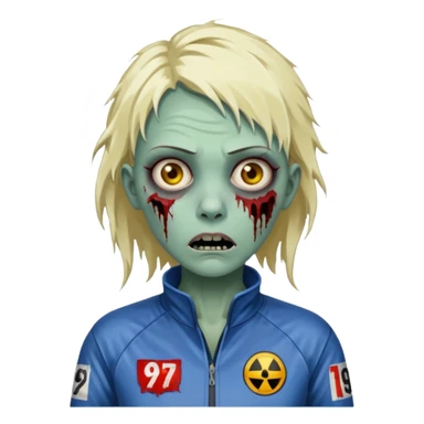 woman zombie formlua 1 racer sticker