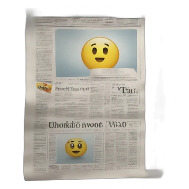 newspaper with image of an advert sticker