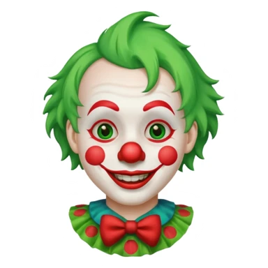 clown with green hair sticker