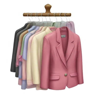 Rack of feminine clothes sticker