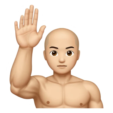 Chinese fist and palm salute sticker