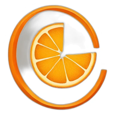 Clockwise orange sticker