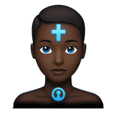 person silhouette with AI symbol above sticker