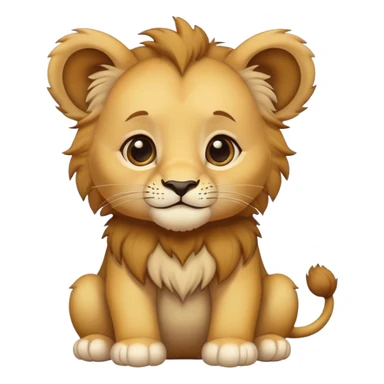 cute baby lion cub sticker