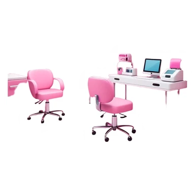 Pink Nail Tech room  sticker